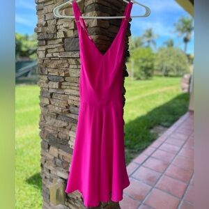Amanda Uprichard Fuchsia Backless Dress